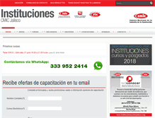 Tablet Screenshot of institucionescmicjalisco.org